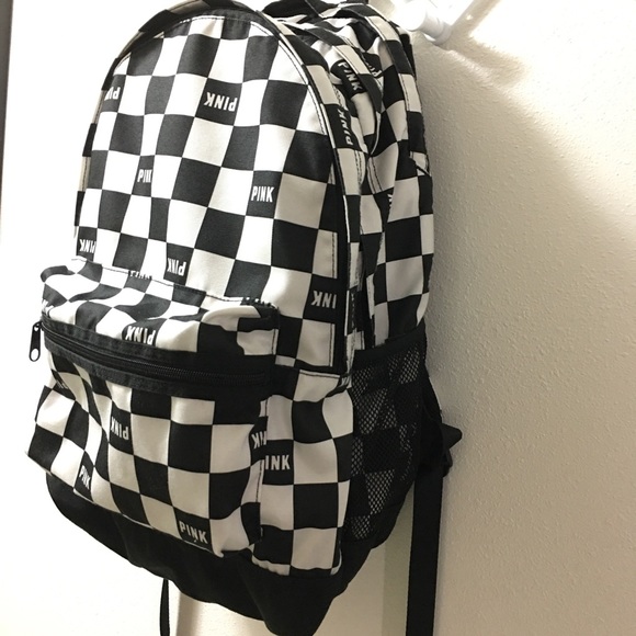 NEW Victoria’s Secret PINK Checker Backpack RARE - Picture 6 of 16